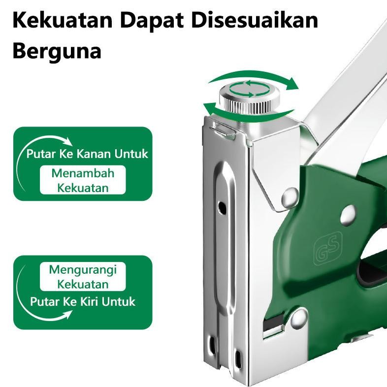 

dh-68 ISKU Staple Gun/Staples Tembak 3 in 1 3 Jenis Staples /Alat Perkakas acker Stapler Staples Perekat Powerfull Original