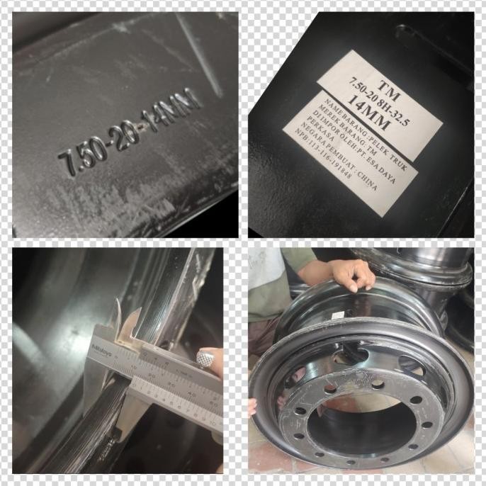 VELG HINO 500 750-R20-10 HOLE (BAN 1.000 /1.100 ) MERK TOPU Murah