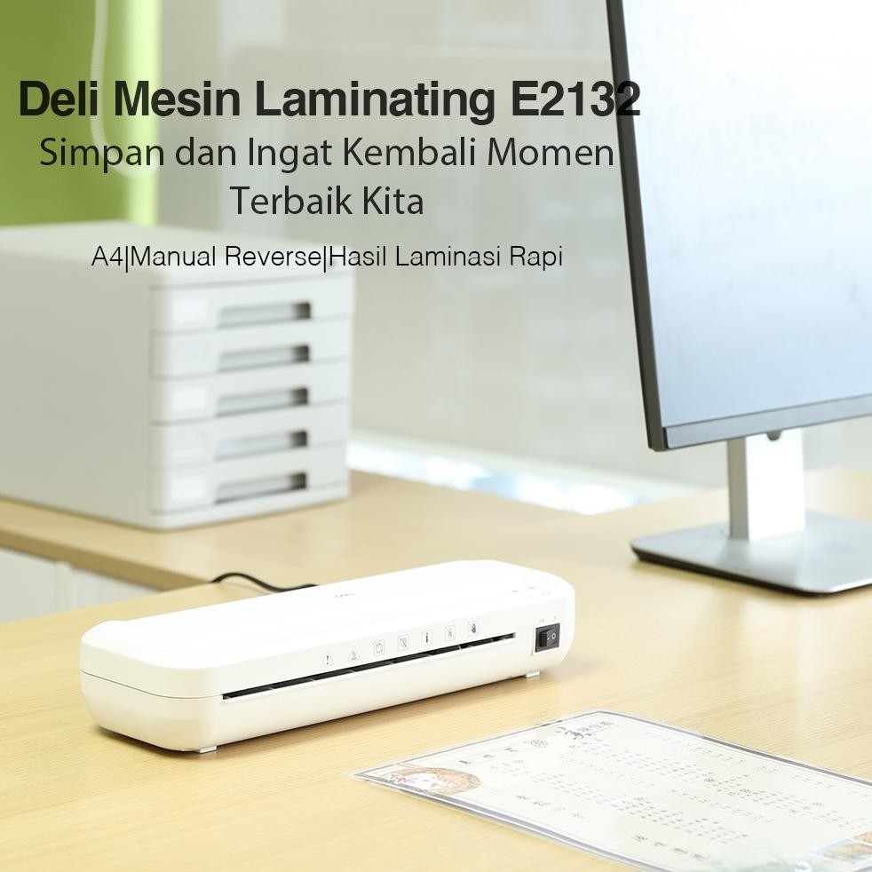 

fsd-34 Deli Laminator Mesin Laminating A4 F4 70-100 MIC Laminasi Hot/Panas Dokumen Cepat Praktis E2132 Termurah