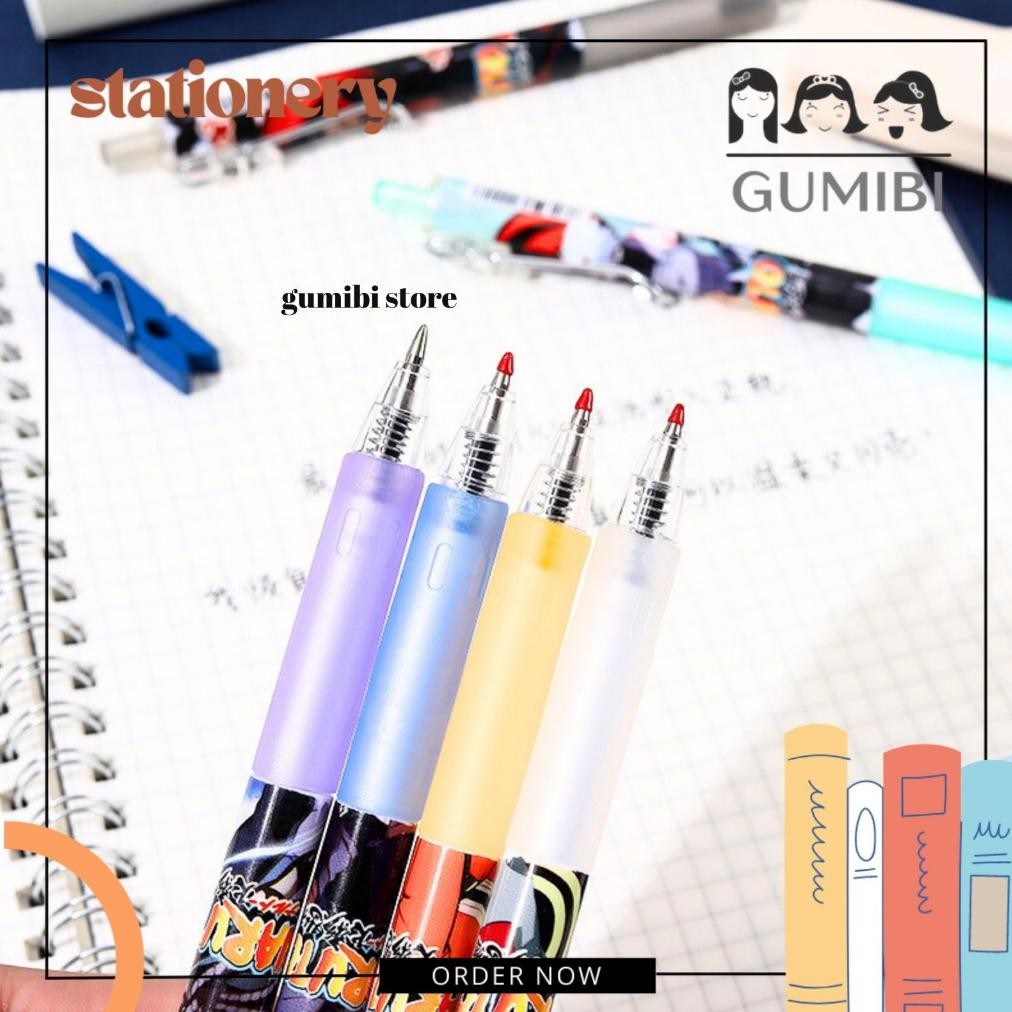 

My56 (12PCS) PULPEN CETEK NARUTO PULPEN MEKANIK GEL TINTA CAIR ANIME SASUKE NARUTO TERMURAH HARGA GROSIR Premium