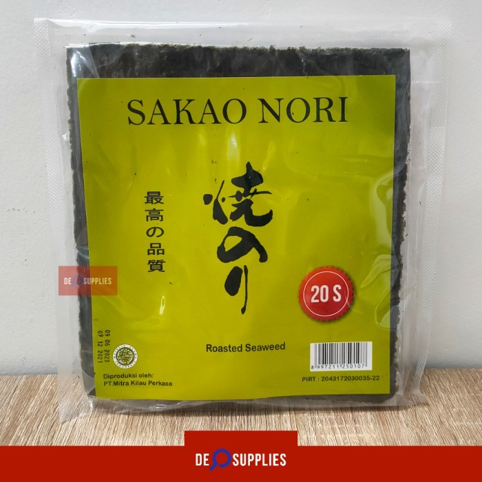 

Sale Sakao Nori Sushi 20 Sheets Lembar - Roasted Seaweed Rumput Laut 20S