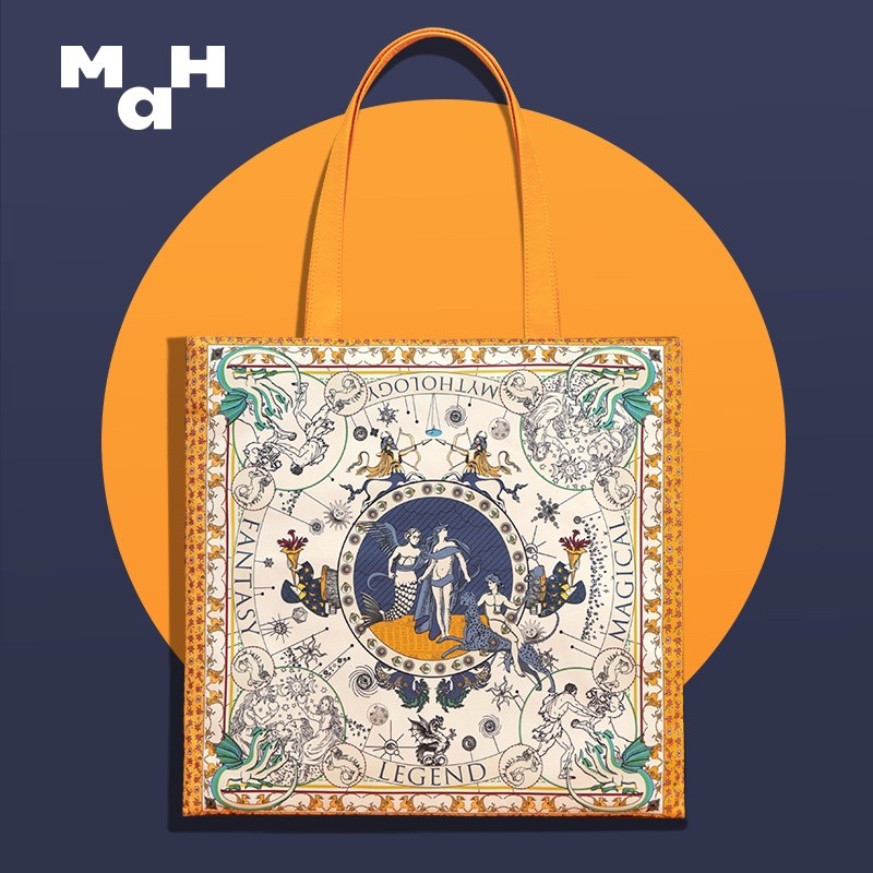 

Tas Tote Kapasitas Besar MAH Lukisan Kanvas Kasual Gaya Korea Tas Tangan Besar untuk Wanita |523Hgw9o|