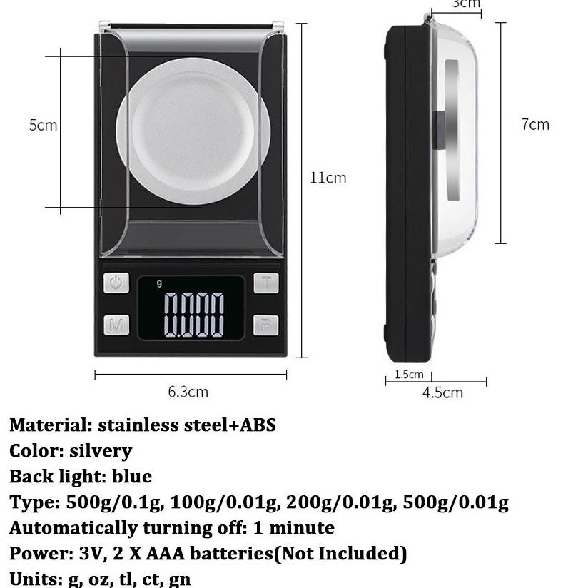 Tool Box High-Precision Jewelry Scale Electronic Scale 0.001 Mini Electronic Scale Portable Pocket S