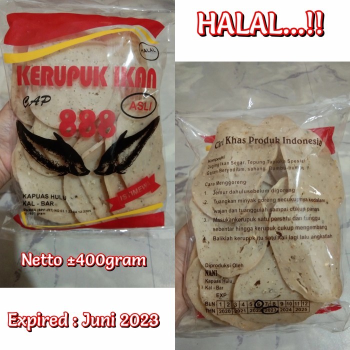 

Kerupuk Ikan Belidak 888 / Kerupuk Ikan Pipih / Kerupuk Ikan Belida