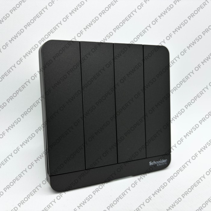 Saklar 4 Gang 1 Arah Dark Grey untuk Instalasi Listrik Rumah