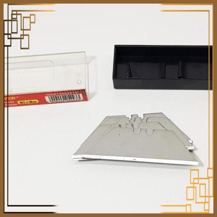 

[WGL] MAXPOWER Refill Mata Pisau cutter folding trapeziform blade isi 10 pcs