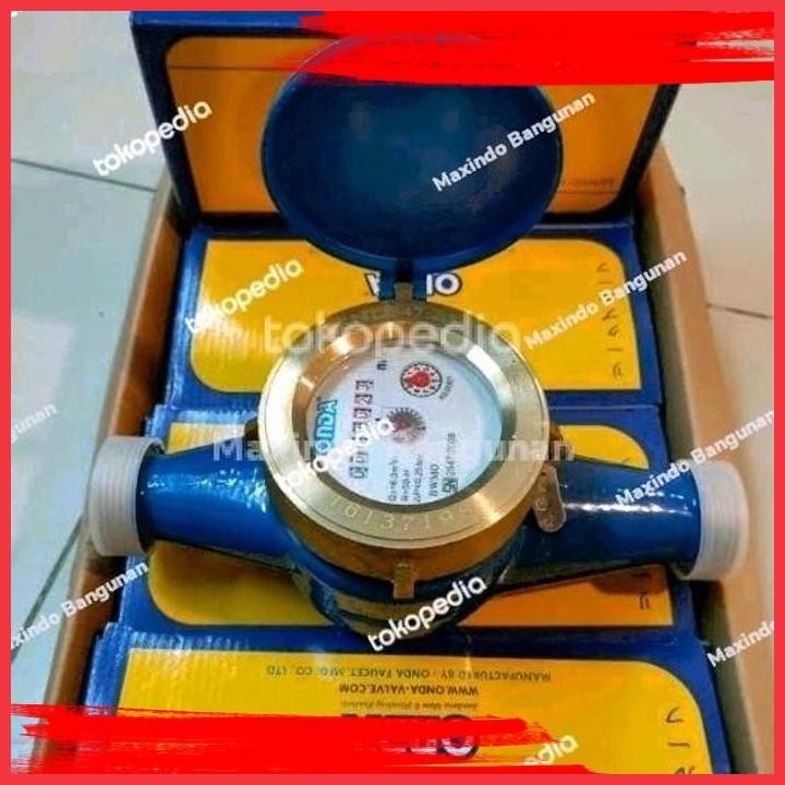 (MAXI) WATER METER 1" INCH BRASS ONDA / METERAN AIR PDAM KUNINGAN