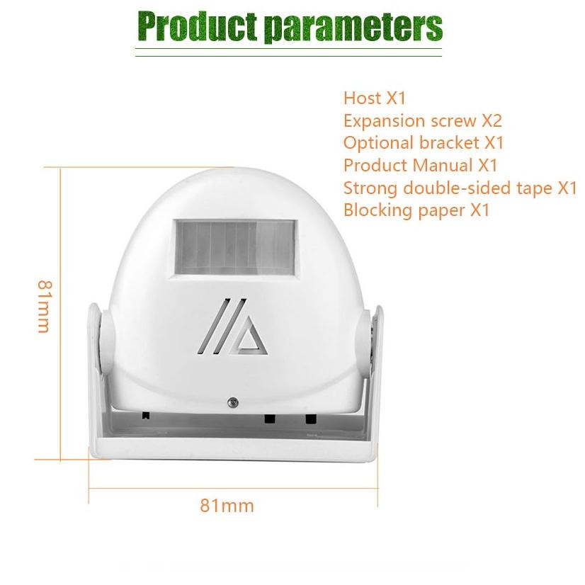 Alarm Bell Pintu Sensor Gerak Welcome Inframerah Bell Alarm Rumah Toko Bel Pintu Sensor Gerak Door B