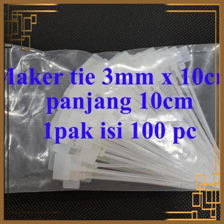 

[WGL] Maker TIE Pengikat Kabel label 3x100 mm / Cable Ties Label name tag