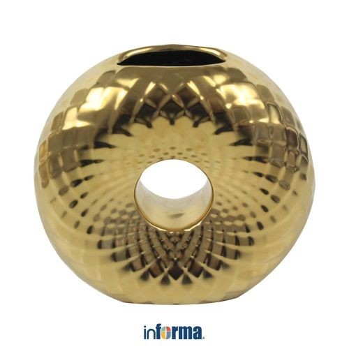 Terlaris Informa - Vas Keramik Donatela - Gold