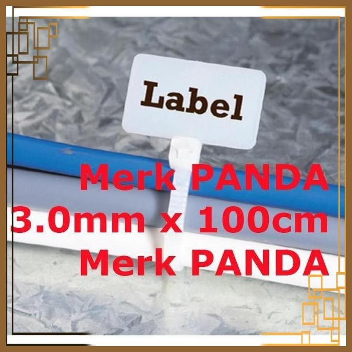 

[WGL] Maker TIE PANDA 10cmx3mm Pengikat Kabel label /cable Ties Label name