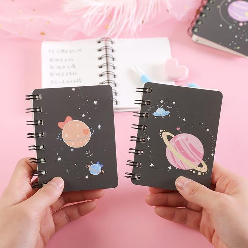 

Buku Catatan Notebook Mini Motif Galaxy Planet