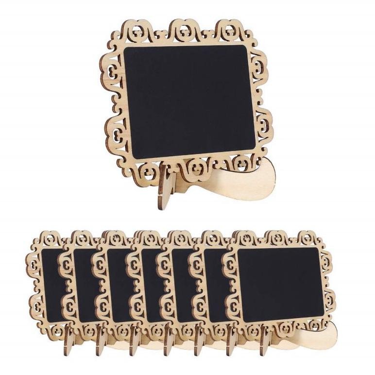 

Premium 10pcs Papan Tulis Kapur Kecil Blackboard Mini Chalkboard Mini Bahan Kayu Papan Kapur Menu Cafe / Papan Reserved High Quality