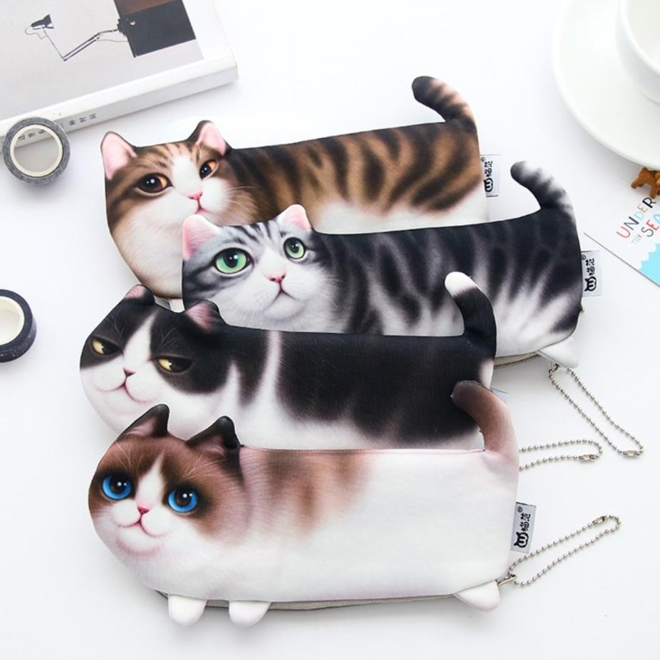 

TERMURAH Tempat Pensil Alat Tulis Dompet Stationery Motif Kucing Korea Style iT-93