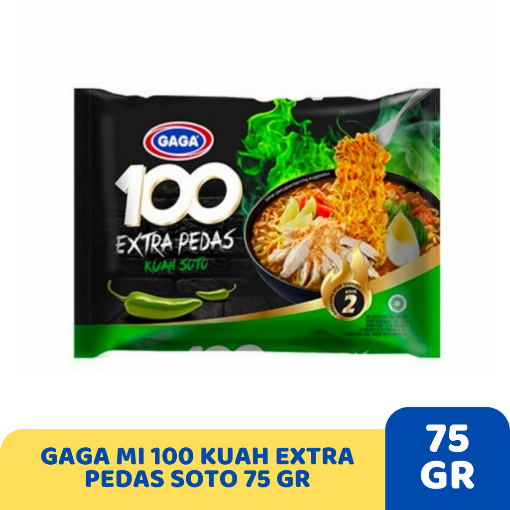 

GAGA MI 100 KUAH EXTRA PEDAS SOTO 75 GR