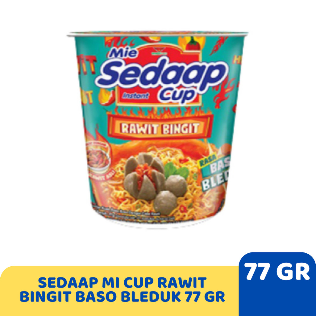 

SEDAAP MI CUP RAWIT BINGIT BASO BLEDUK 77 GR