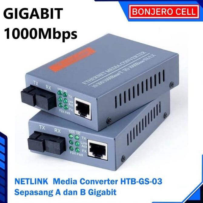 NETLINK HTB GS 03 GIGABIT ETHERNET MEDIA CONVERTER A/B