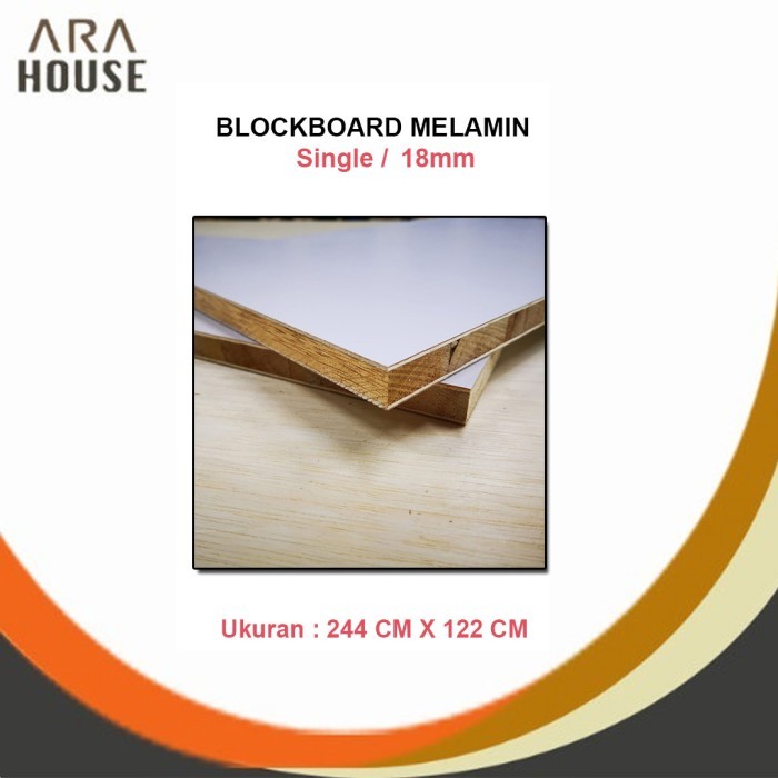 Haehae Block Board Melamin Doff - Single (Satu Muka) 18Mm