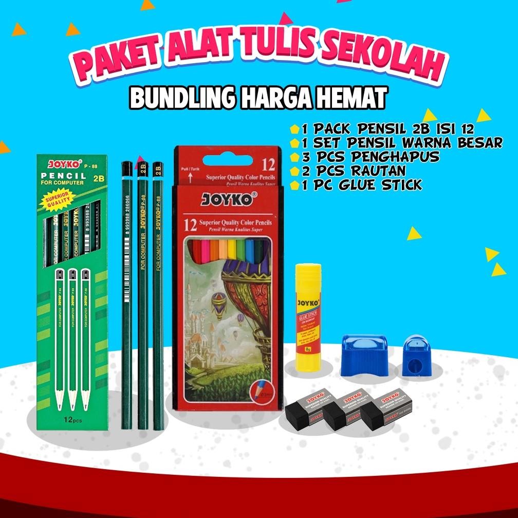 

gj-46 Paket alat tulis sekolah pintar /paket ATK sekolah hemat lengkap Joyko Premium