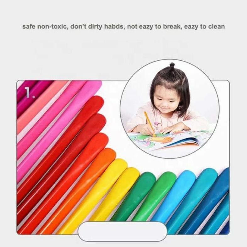 

hjg-7 [FELIZKIDS] [FK60] Set Krayon Lengkap Anak Anti Air Tidak Nempel Lengket Kotor di Tangan Crayon Set Sekolah Plastik Non Toxic Magic 12/24/36 Terlaris