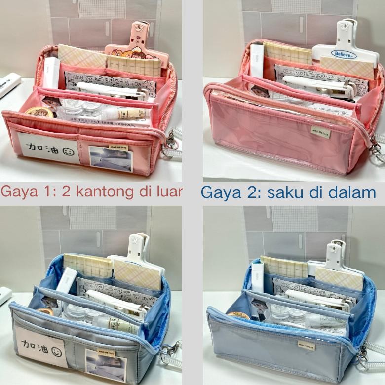 

fh-46 Tempat alat tulis kotak pensil aesthetic Tas PenaTempat Pencil Tas Pensil kapasitas besar Sale