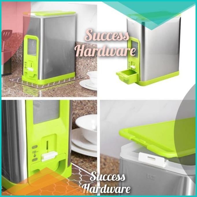 

EKO TEMPAT BERAS 10 KG / RICE DISPENSER 10KG GREEN 140BZ4 perkakas