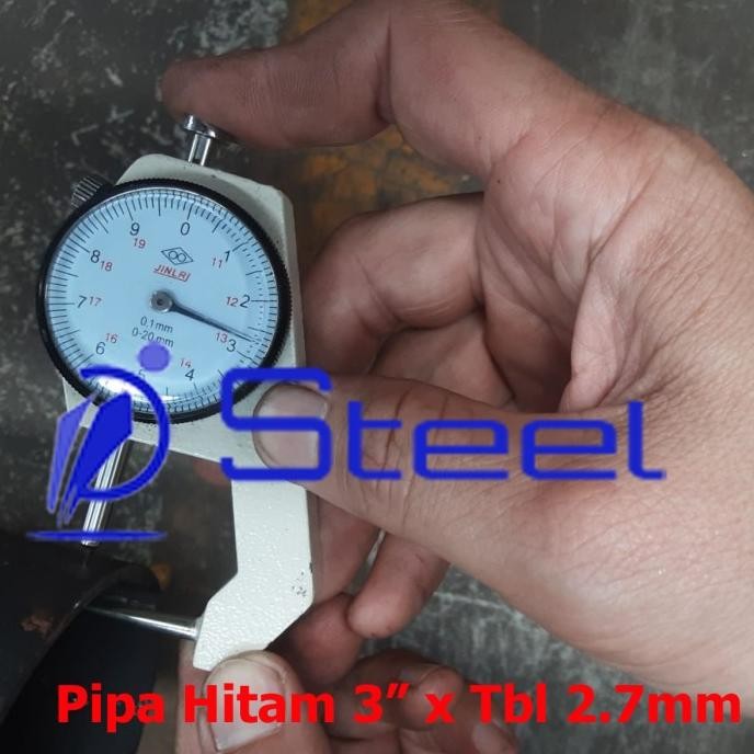 Pipa Hitam 3" X 6M Tebal 1.4Mm - 4Mm | Pipa Besi 3 Inch | Material