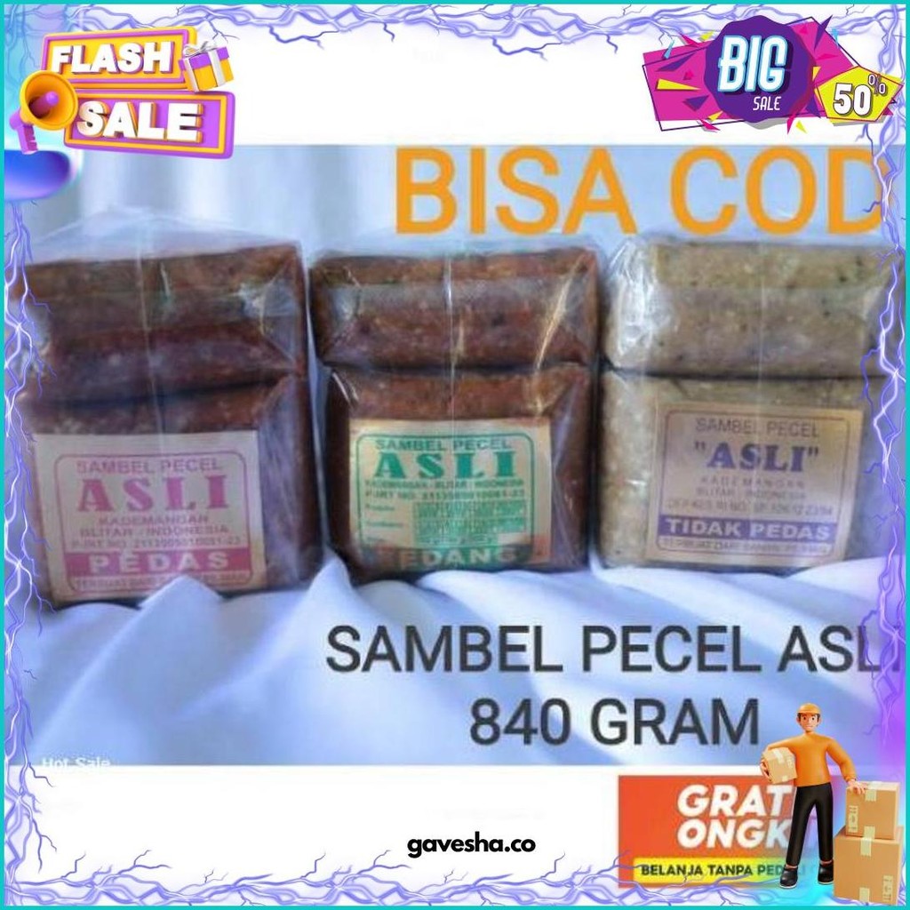 

Sambel Pecel Asli Blitar 840 Gram Murah