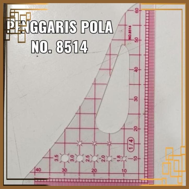 

[SGW] PENGGARIS JAHIT NO 8514 POLA BUSANA BAJU SEGITIGA 4 X 6 INCH