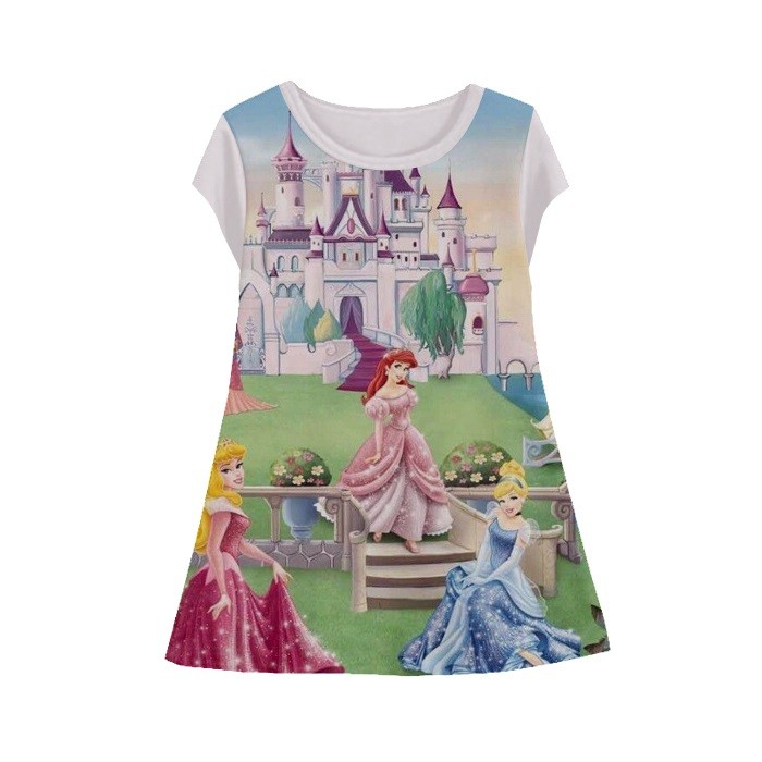 Baju Dress Anak Perempuan Princess Disney v6 Tunik Anak Wanita Untuk Umur 1-12 Tahun - kaosanakmurah