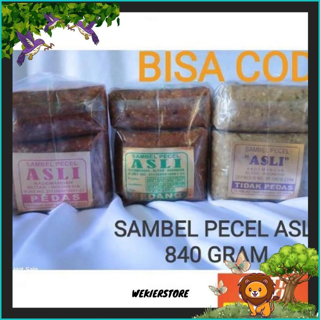 

Sambel Pecel Asli Blitar 840 Gram Murah