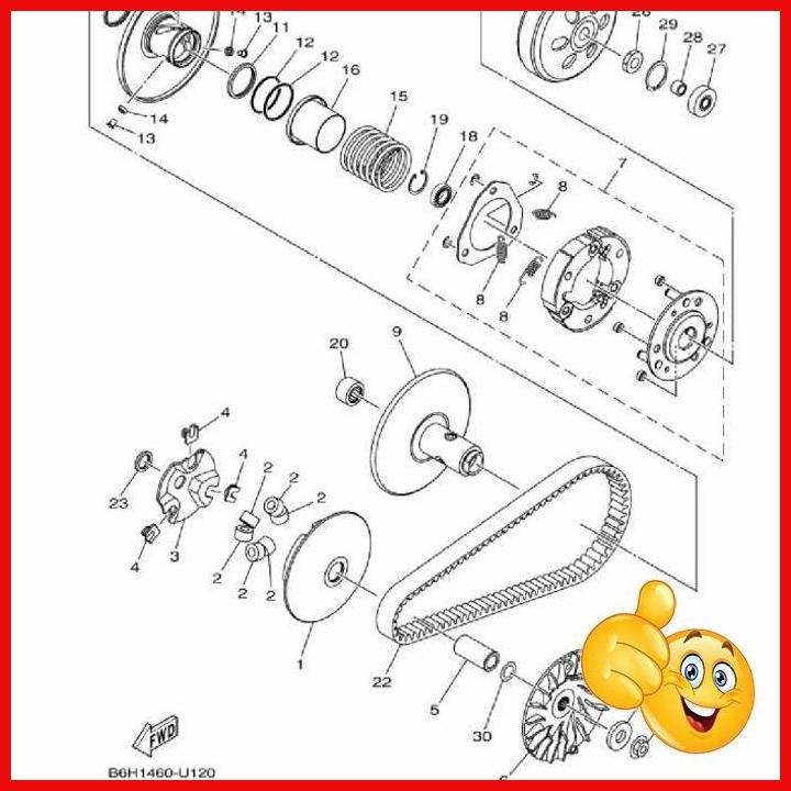 [JYP] WASHER PLATE RING RUMAH ROLLER CVT AEROX 155 NMAX NEW 2020 90201-15849