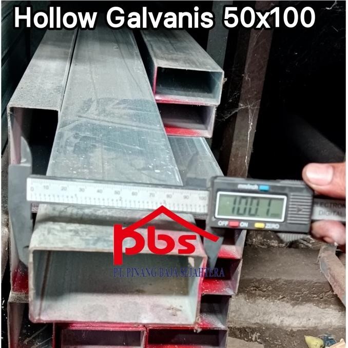 Besi Stall Hollow/ Hollo / Holo Galvanis 50X100 (1.4Mm 1.8Mm 2Mm) | Material