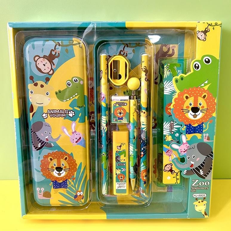 

gd-324 Kotak Pensil Anak Set 7In1 Stationery Untuk Hadiah Anak Sekolah / Kotak Pensil Karakter Murah Stationery Set 8in1 / Alat Tulis Set Tepak Pensil Terlaris