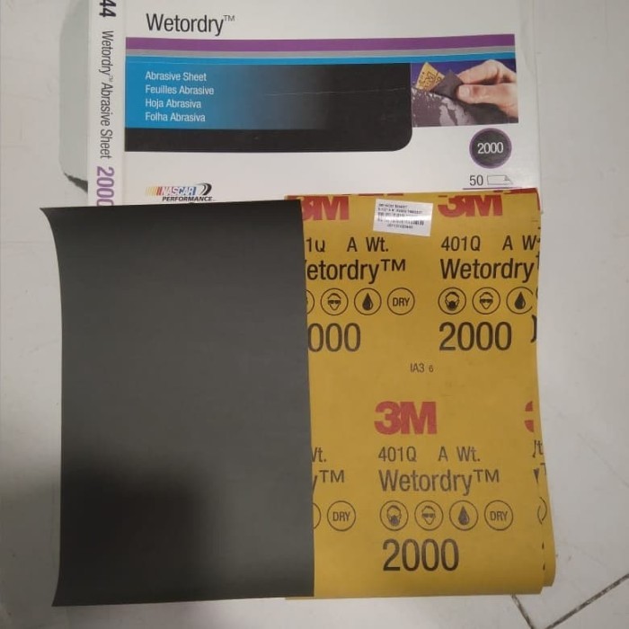 monggo] Amplas 3M 02021 Wet Or Dry Wod Sheet 5 1.2 inchi x 9 inchi P 2000
