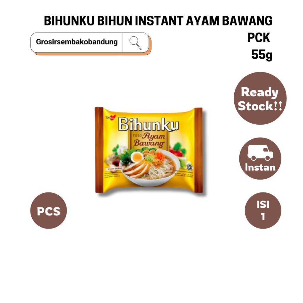 

BIHUNKU BIHUN INSTANT AYAM BAWANG PCK 55g - 1 Pcs - Kota Bandung