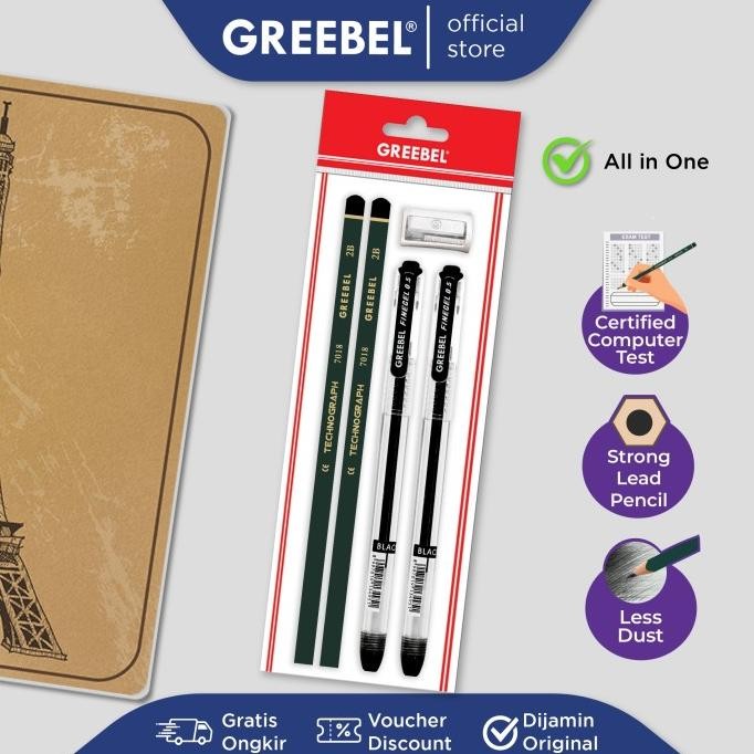 

Promo Spesial!! GREEBEL Pensil Pulpen Set Alat Tulis Anak Sekolah (STATIONERY SET 202308-105) / Stationery Set Paket Alat Tulis Sale