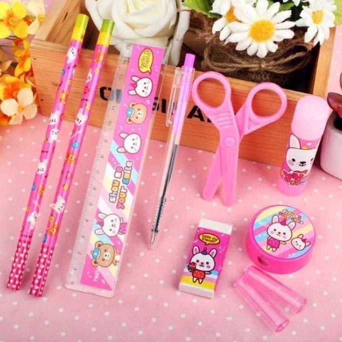 

IK69 Mini Stationary Set Set Alat Tulis Sekolah 15 in 1 Pensil Set Karakter Berkualitas