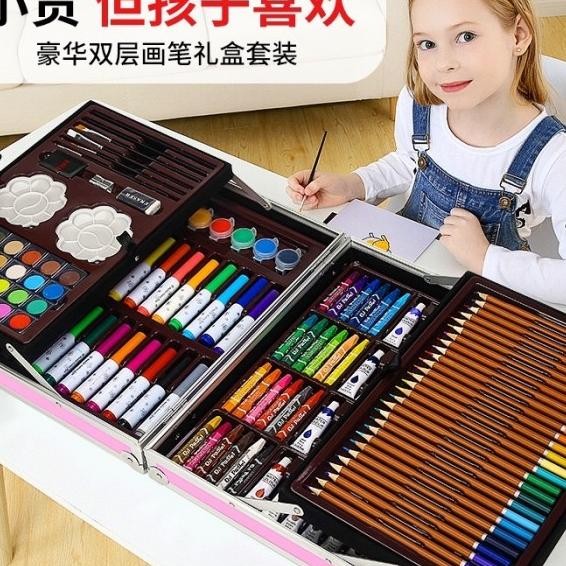 

Alat Lukis Set 208Pcs Crayon Oil Paste Sil Warna Sil Warna Cair
