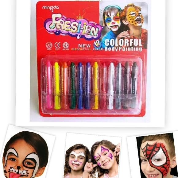 

Ngda Face Painting / Crayon Wajah - Aman Untuk Anak-Anak Isi 12 Pcs