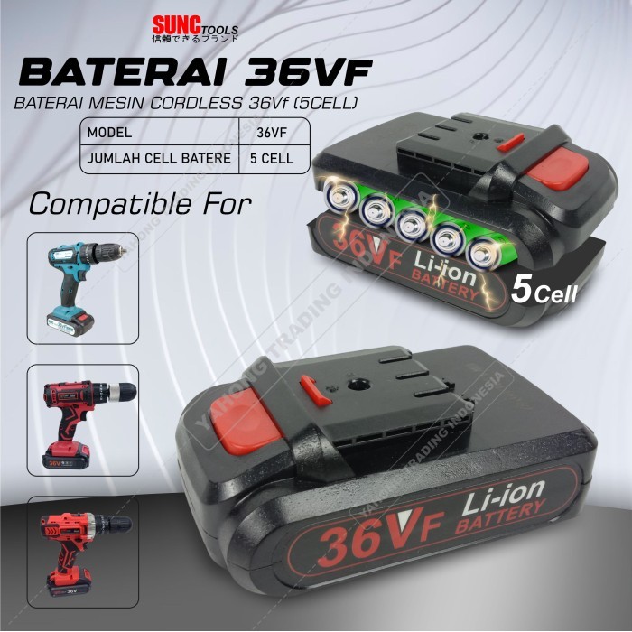 Terlaris Batere / Baterai Cordless Drill 36V Mesin Bor JLD 36VF SALE