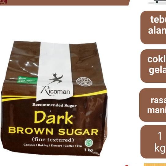 

Ricoman Dark Brown Sugar 1Kg