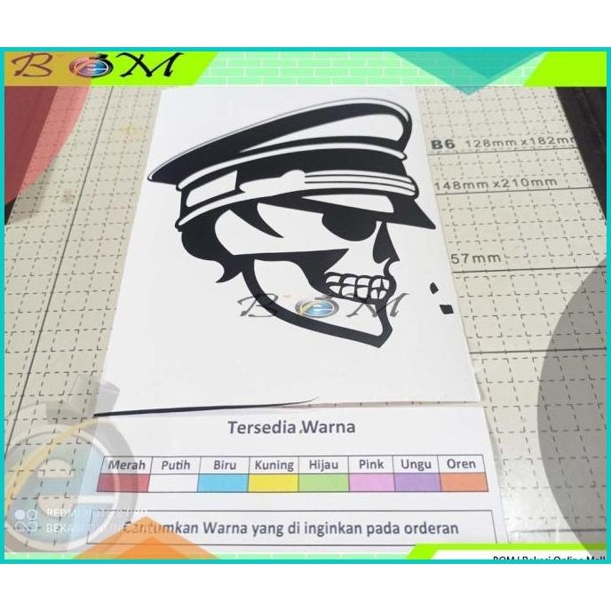 

stiker sticker cutting cuting tengkorak skull motor mobil helm m21 14