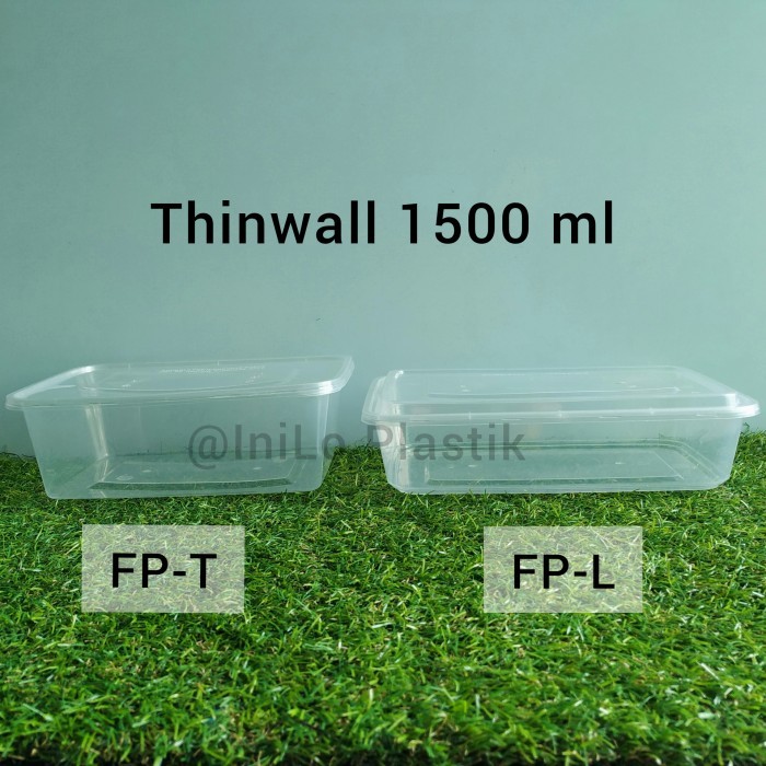 

Terbaru 25pcs thinwall 1500 ml kotak makan plastik / Tempat makan plastik - FPL Limited