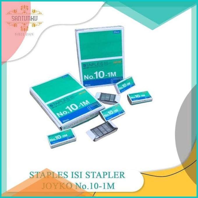 

STAPLES ISI STAPLER REFILL STAPLER JOYKO No.10 1BOX 1000PCS[SANTUNKU]