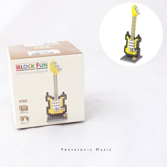 SPECIAL Mini Loz Lego - Yellow Guitar Brick Alat Musik Gitar