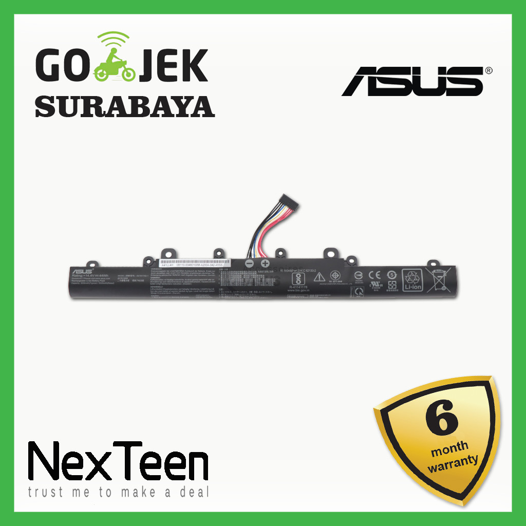 Original Baterai A41N1702 Asus Pro P1440 P1440F P1440FA P1440U Pro 434 Pro 434UA Pro 434UF PE434UF