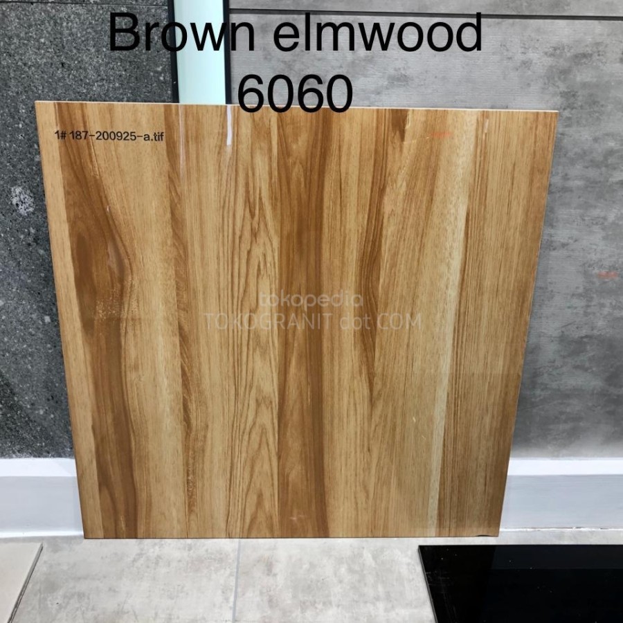 GRANIT TILE MURAH COVE BROWN ELMWOOD 60X60 [FREE ONGKIR]