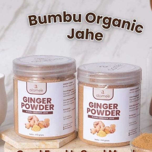 

Jahe Bubuk Ginger Powder Rempah Tanpa Bumbu Organik Non Msg Campuran Siap Saji Rimpang Kemasan Toples 250Gr Murni