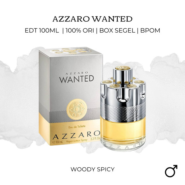 Parfum Azzaro Wanted for Male Pria - 100% Asli Original